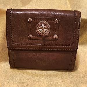 Marc by Marc Jacobs Double Sided Leather Wallet Brown 5" X 4"